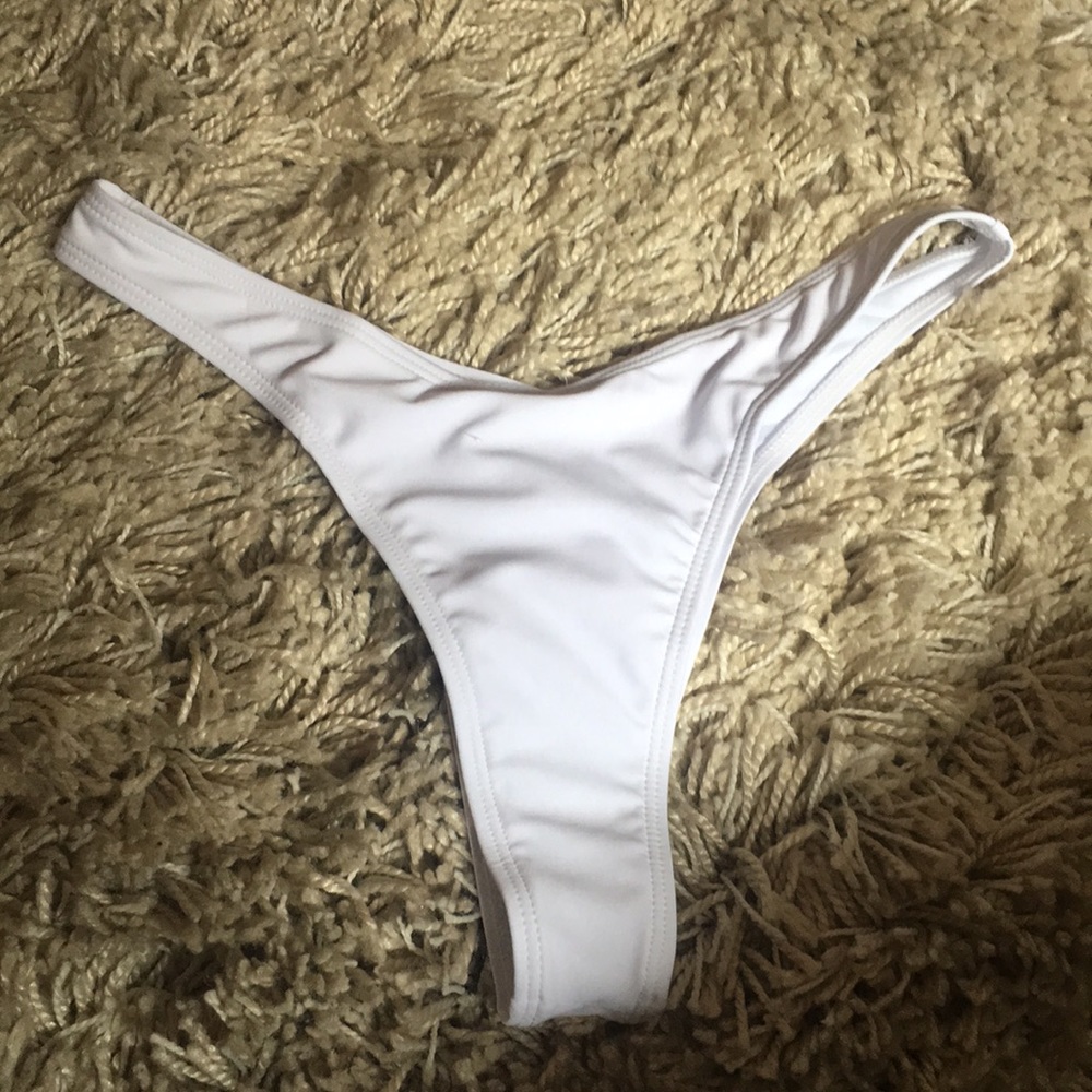 SHEIN white thong bikini bottoms